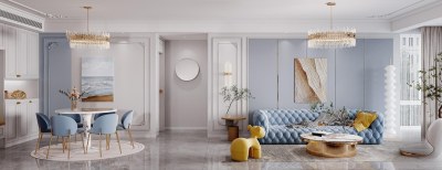 法式客餐厅3D模型下载